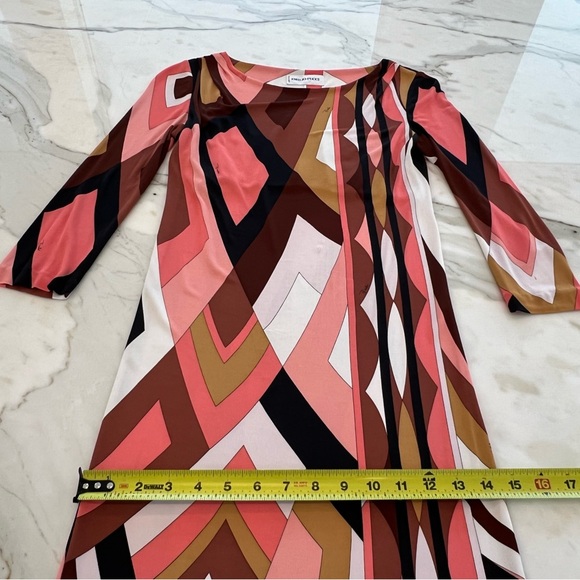 EMILIO PUCCI CORAL MULTI ICONIC PRINT MARILYN STYLE DRESS SIZE IT 40 / US 6 - Picture 9 of 17
